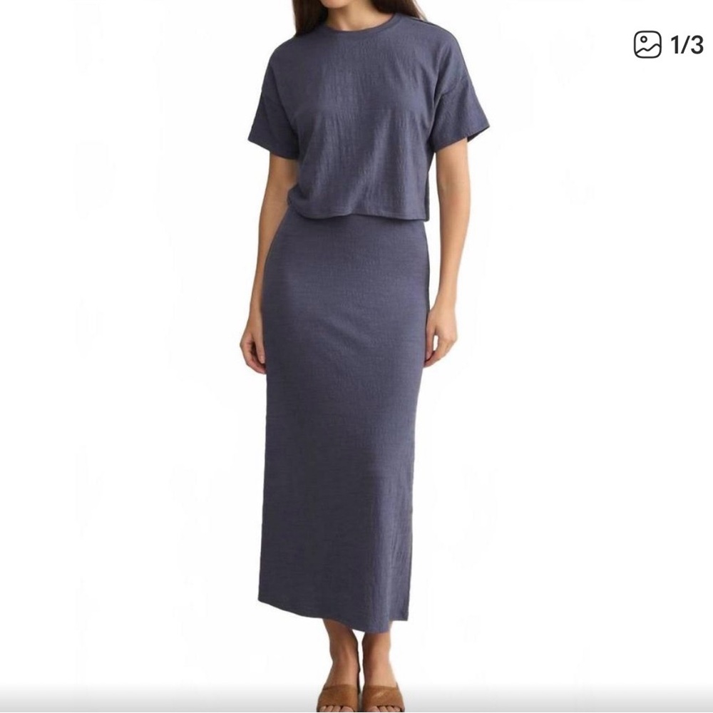 Matching Set- Z Supply Delavine Midi Skirt and Matching Cropped Top